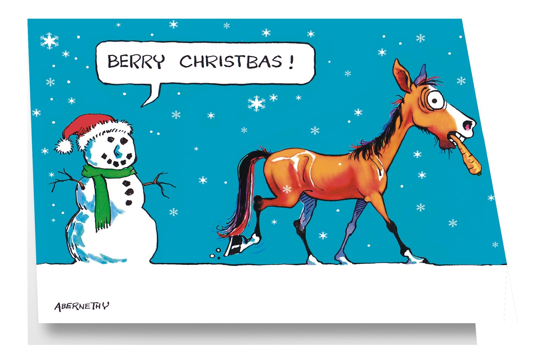 Fergus "Berry Christbas" Christmas Card with Envelope