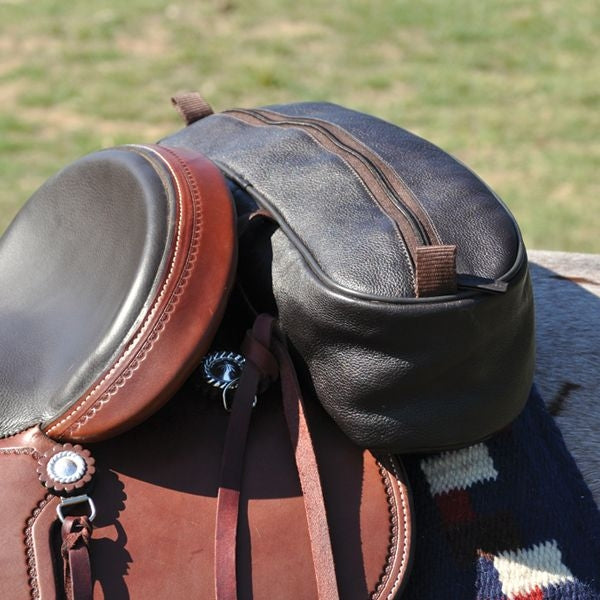 Cashel Shaped Leather Cantle Bag