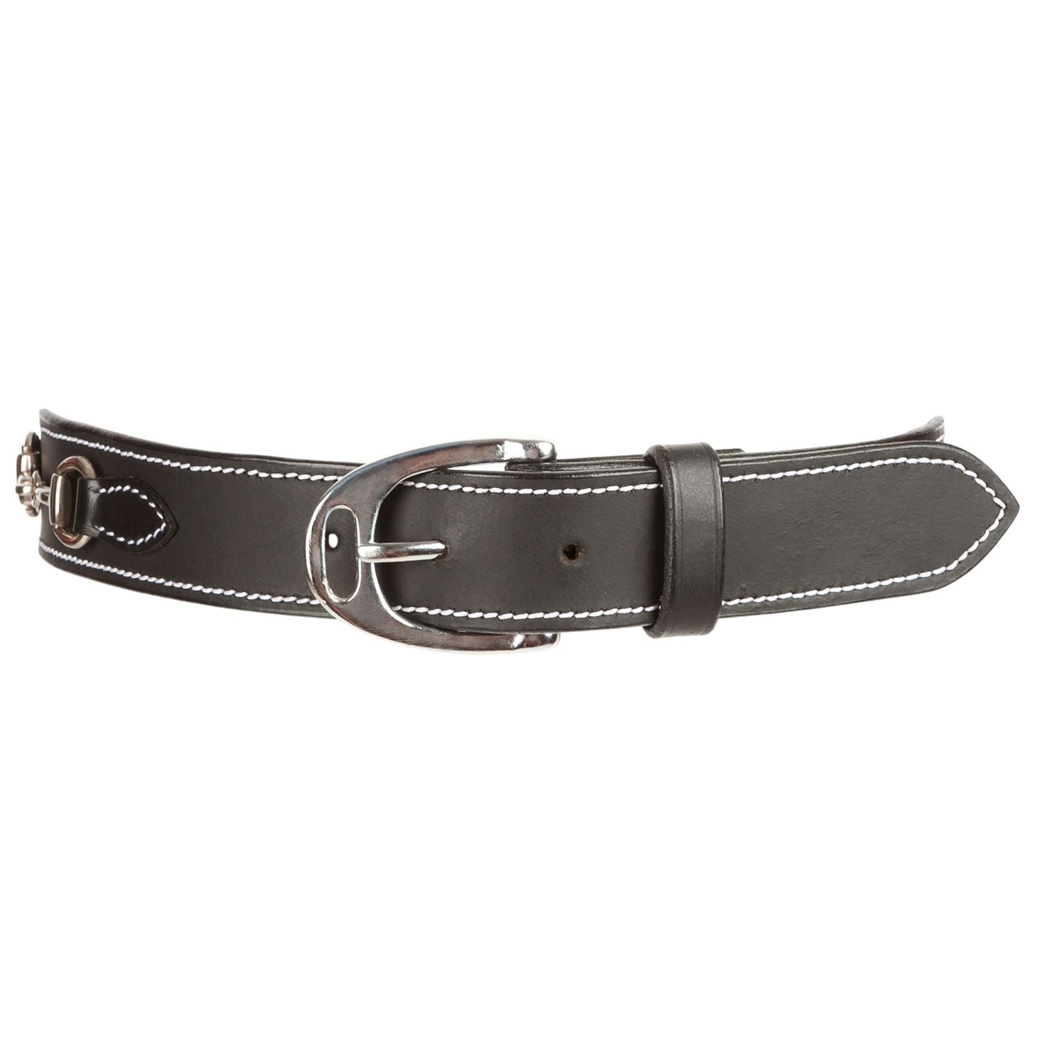 OPEN BOX Daisy Clipper Nappa Leather Snaffle Bit Belt - Kids - 16, Black