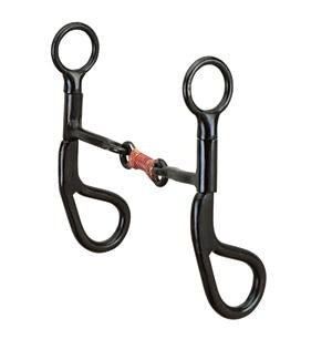Black Steel Training Snaffle Bit 5 Inch Cheek
