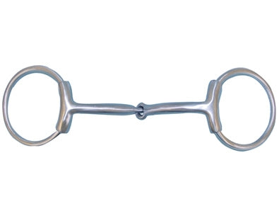 FG Collection by Metalab Stainless Steel Brushed O-Ring Snaffle Bit With Sleeves