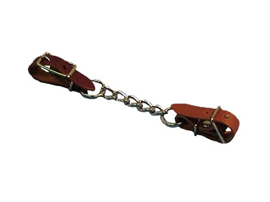 Metalab Curb Chain With Leather Straps Brn