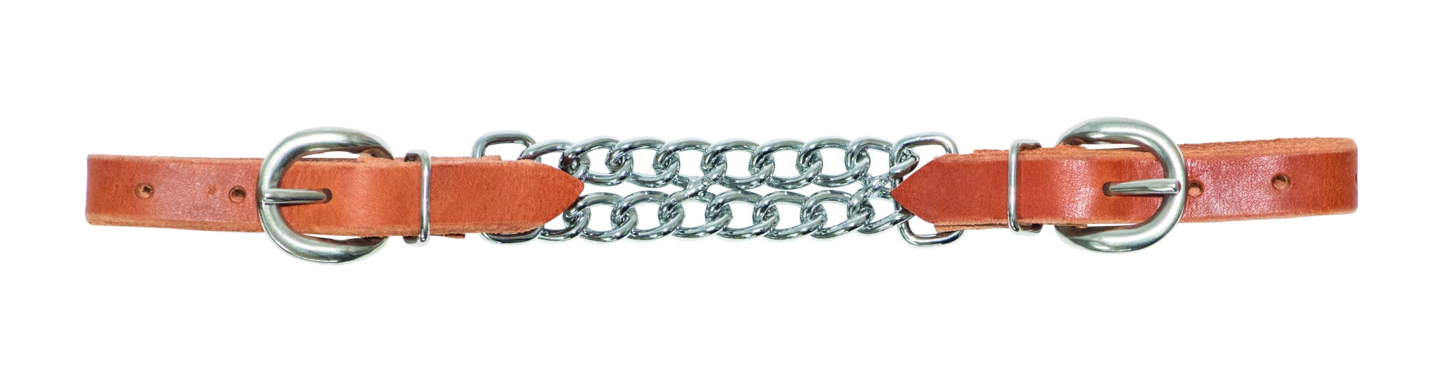 Wildfire Saddlery Harness Leather Double Chain Curb Strap