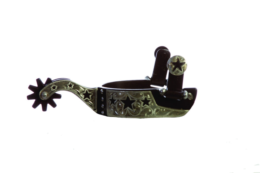 Cutout Stars Engraved Spur - Ladies