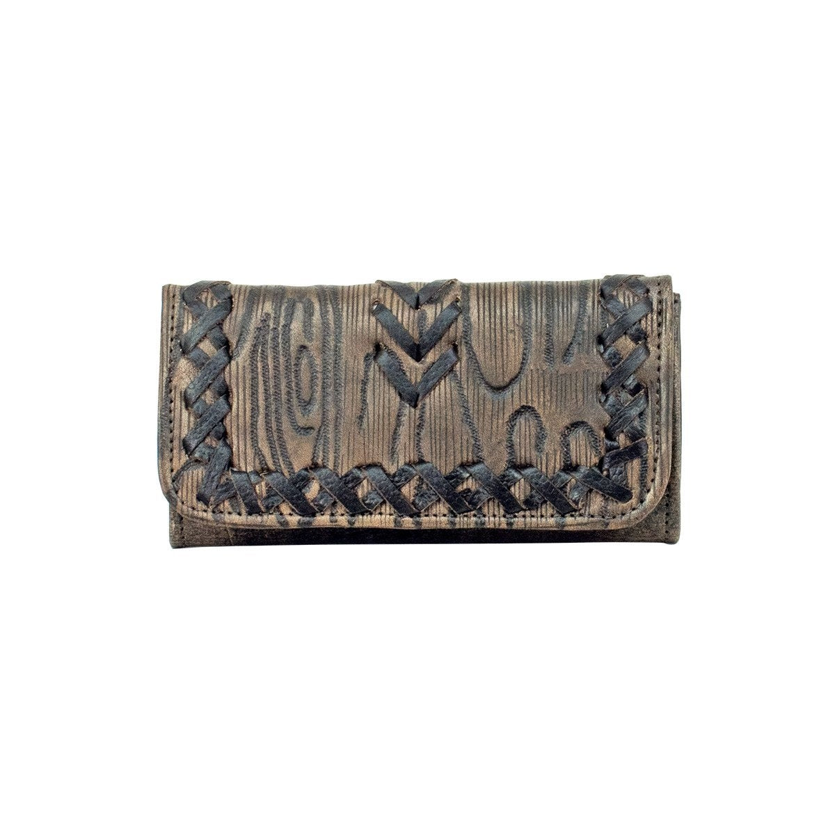 American West Ladies Driftwood Tri-Fold Wallet
