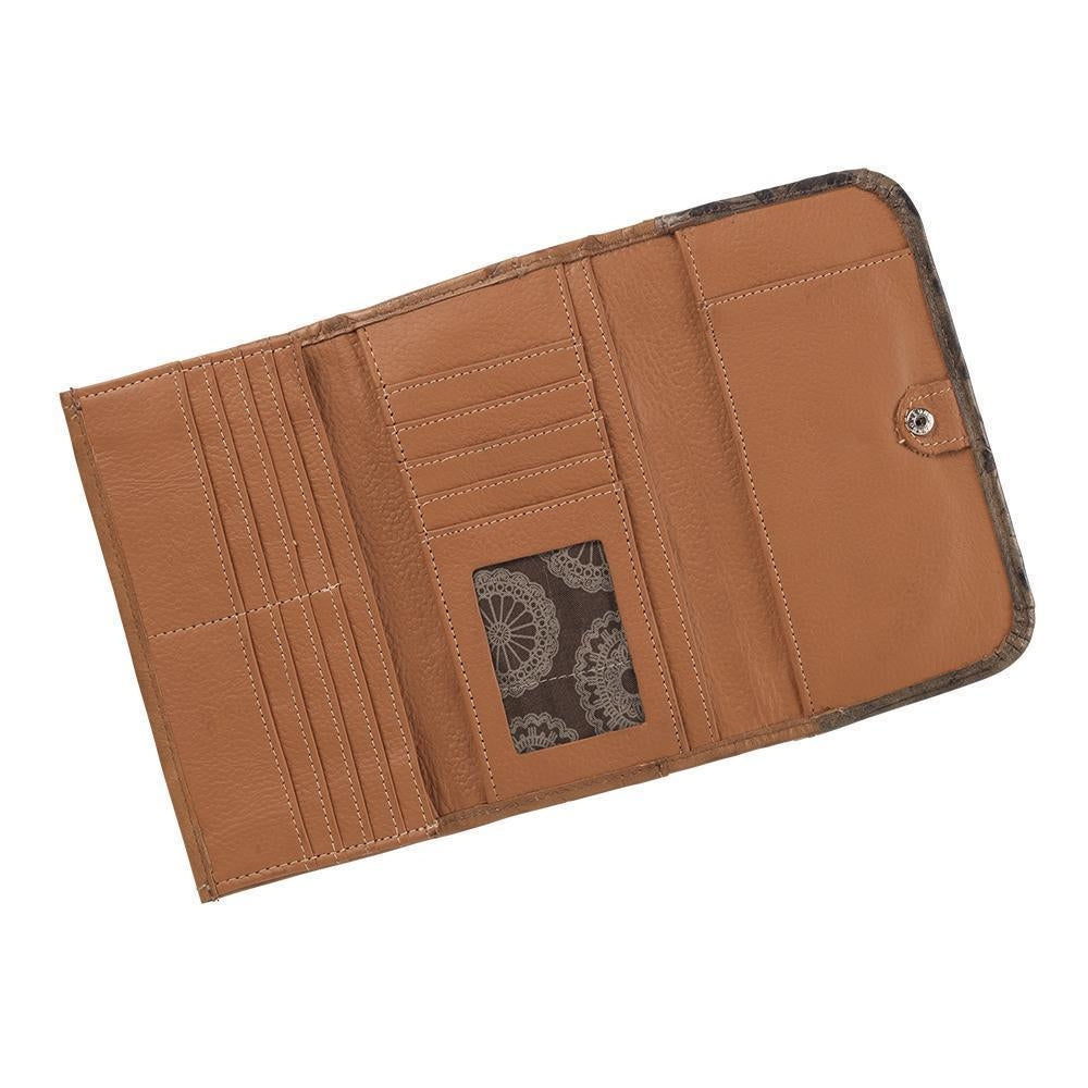 American West Ladies Texas Rose Tri-Fold Wallet