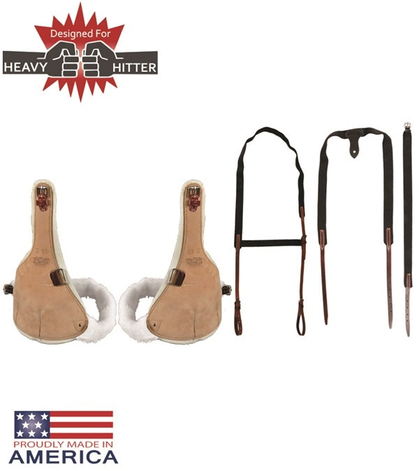 Feather-Weight Leather Elbow Boots with Suspenders