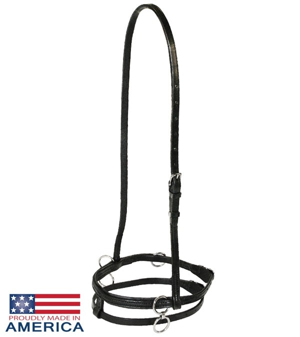 Featherweight Leather Flash Noseband Race Halter