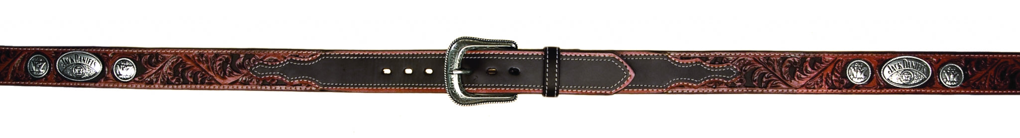 Jack Daniels Black Cutout Leather Belt