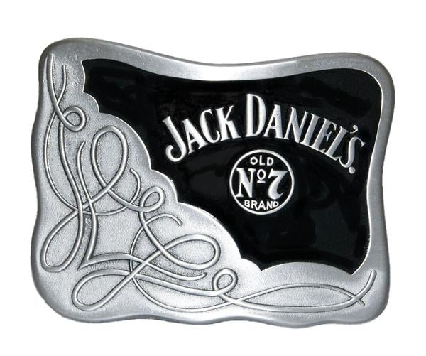 Jack Daniel's Wavy Rectangle Filigree Belt Buckle