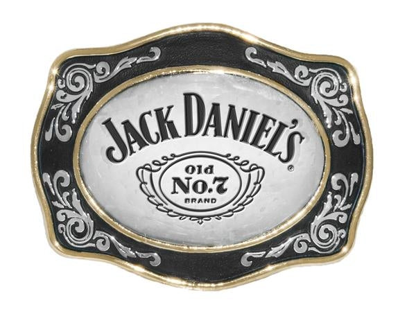 Jack Daniels Two-Tone Filigree Cartouche Buckle