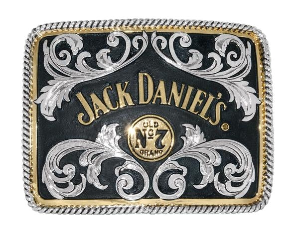 Jack Daniels Rope & Filigree Two-Tone Buckle