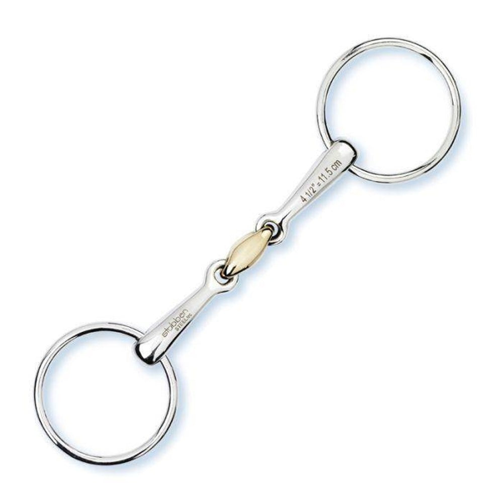 Stubben STEELtec Double Jointed Loose Ring Snaffle Bit