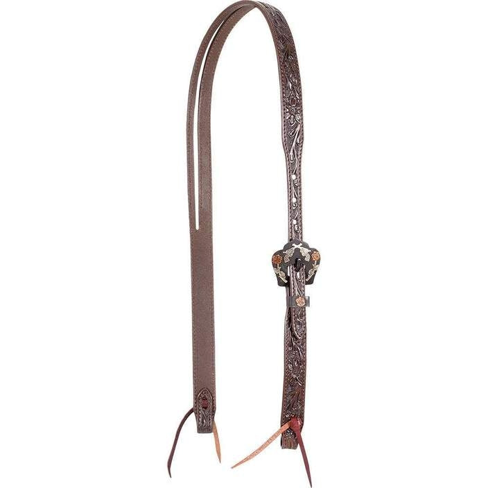 Cashel Guns & Roses Slip Ear Tooled Headstall