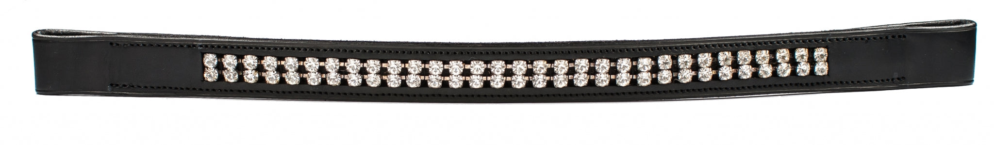 HK Americana Double Round Crystal Browband- 1 Inch Wide