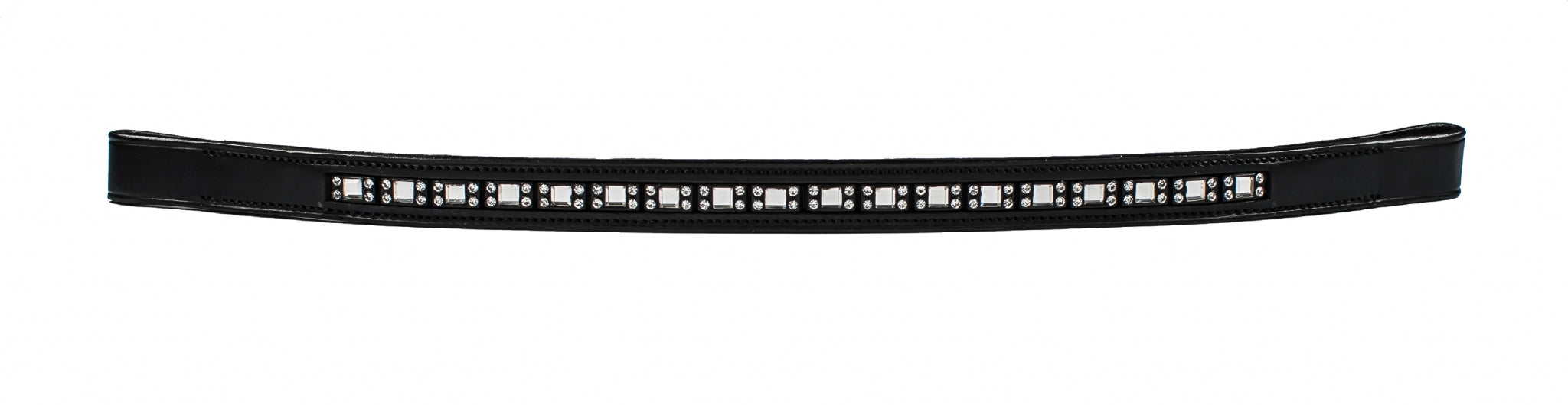 HK Americana Square and Round Crystal Browband- 3/4 Inch Wide