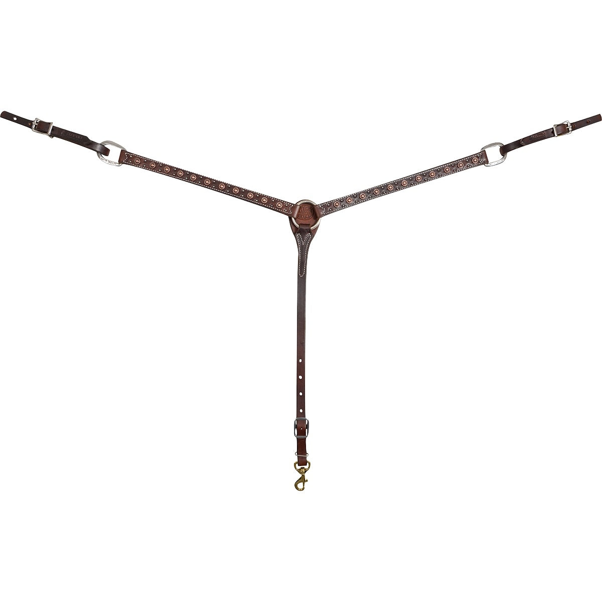 Martin Saddlery Rope Edge Antique Copper Dots Breast Collar