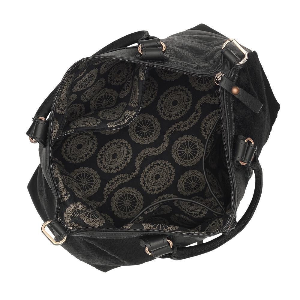 American West Cow Town Small Zip-Top Conceal Carry Satchel - Brindle Hair