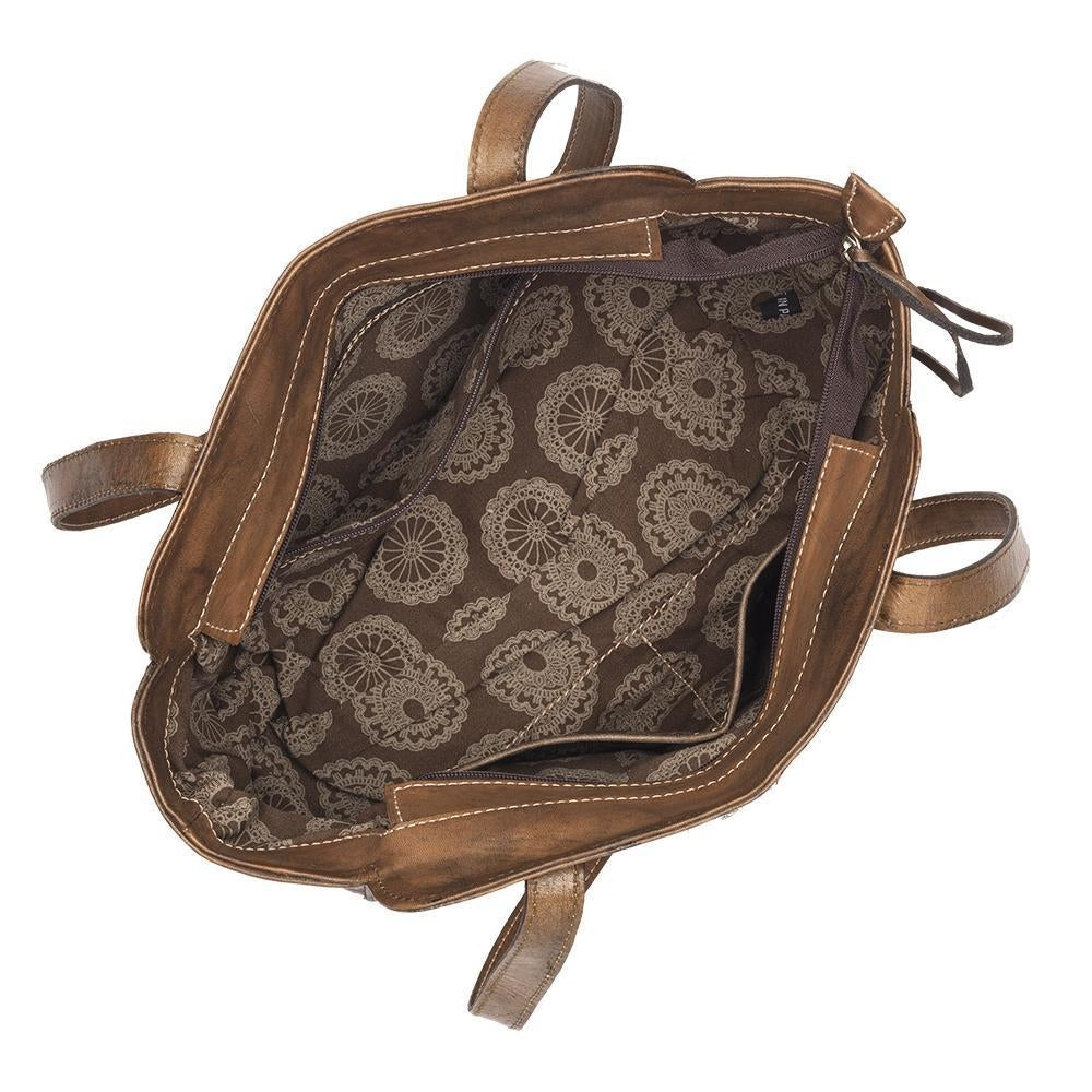 American West Zip Top Conceal Carry Satchel Tote - Pony Hair