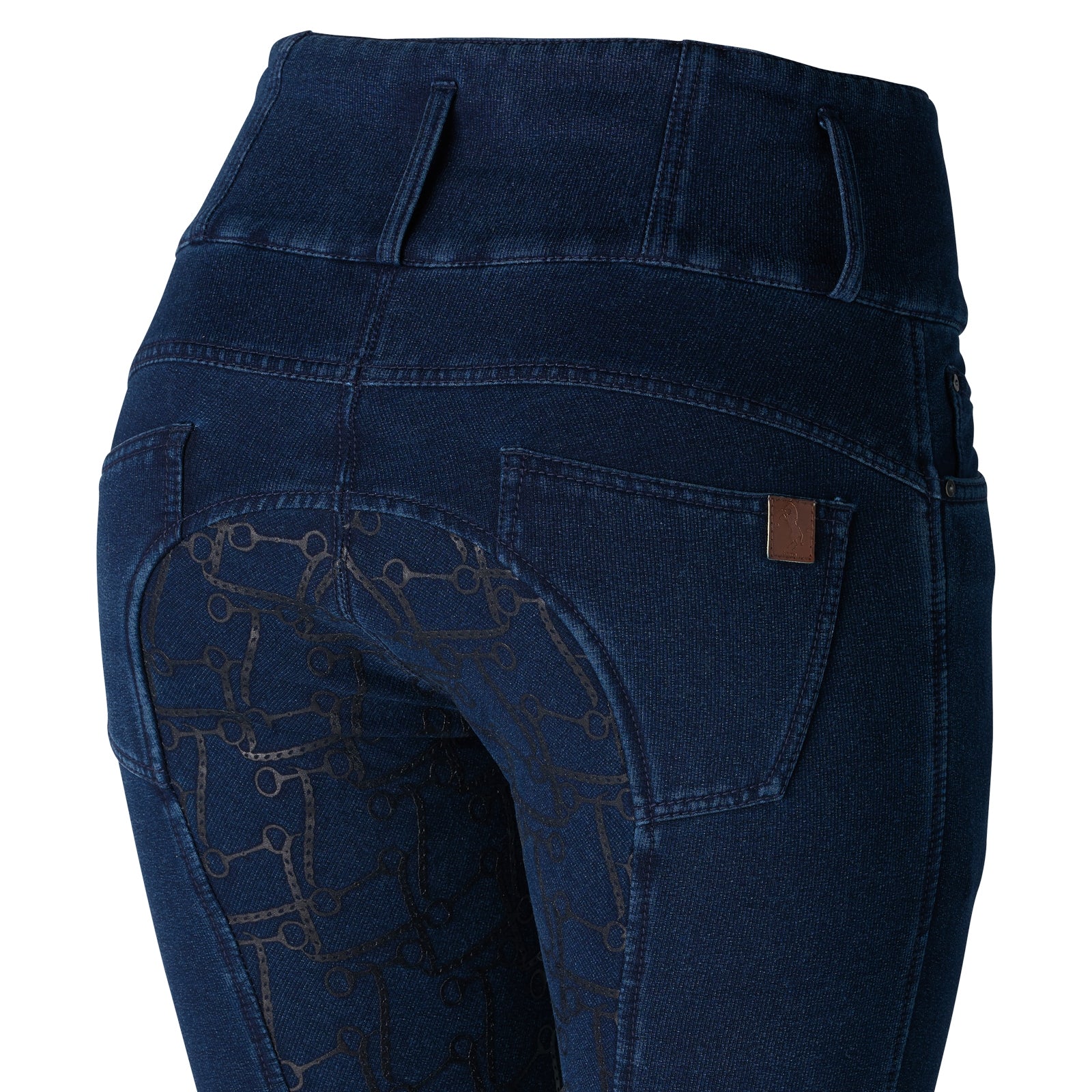 Horze Ladies Kacy Denim Winter Full Seat Breeches