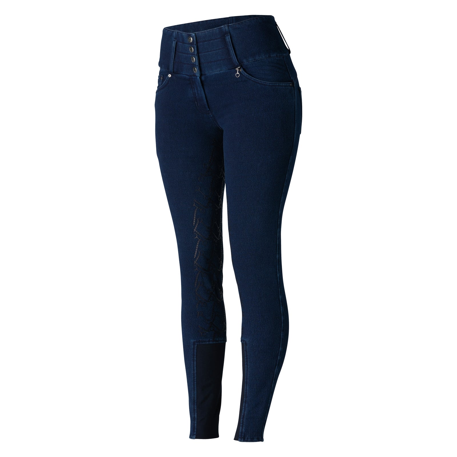 Horze Ladies Kacy Denim Winter Full Seat Breeches