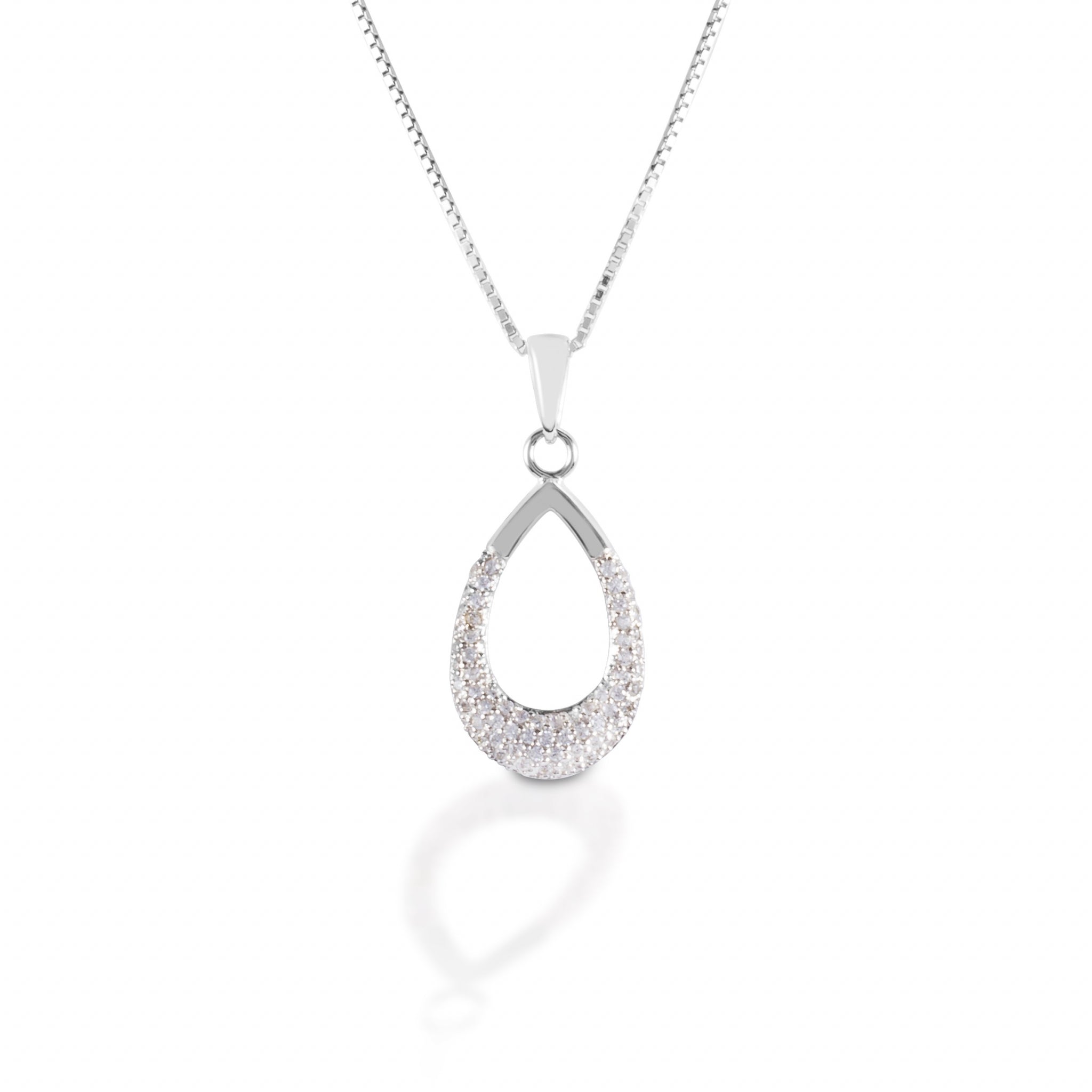 Kelly Herd Clear Teardrop Pendant