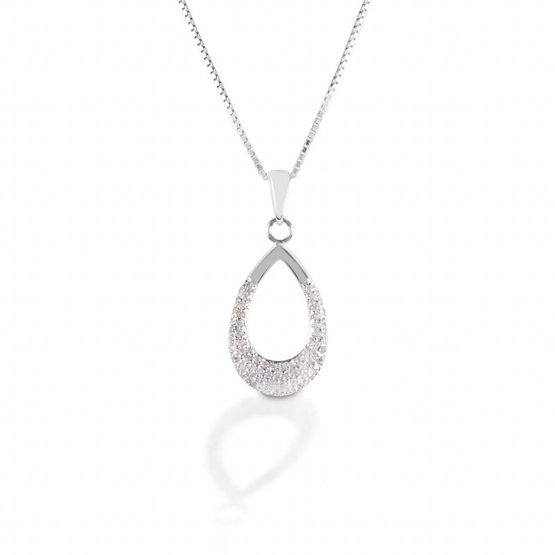 Kelly Herd Clear Teardrop Pendant