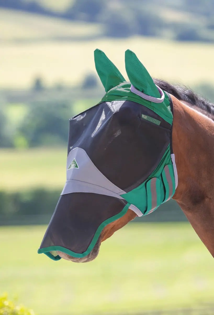 Shires Deluxe Fly Mask with Ears Nose
