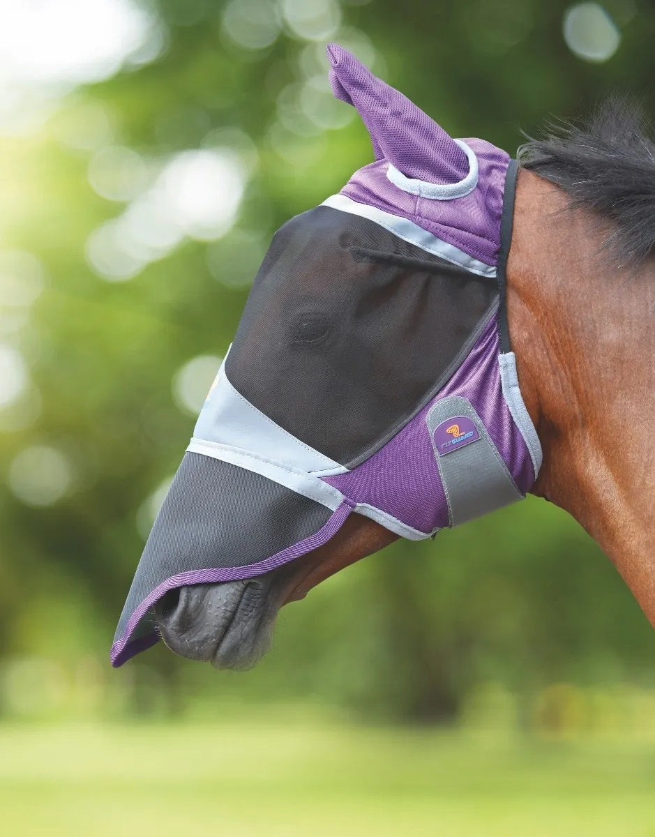 Shires Deluxe Fly Mask with Ears Nose