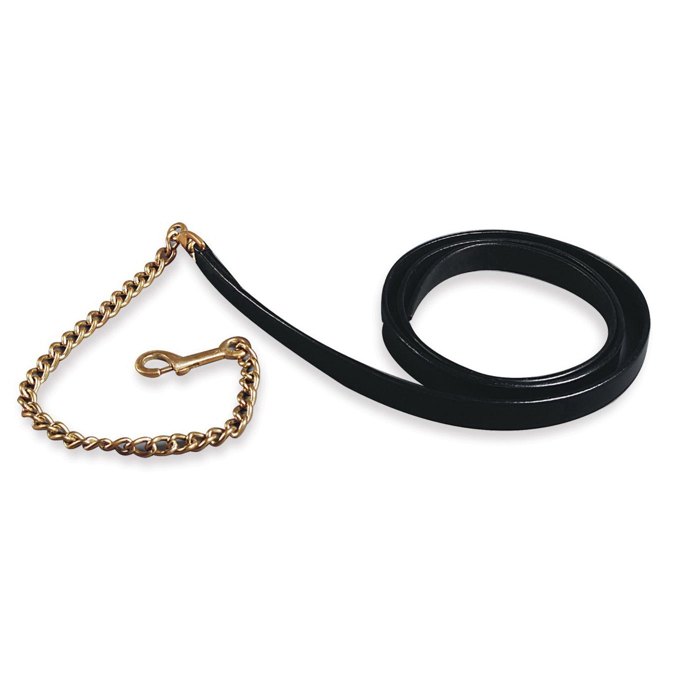 Leather Lead with 30" Solid Brass Chain