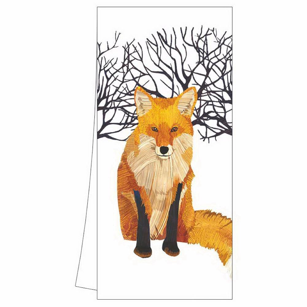 Fox in Winter Kitchen Towel