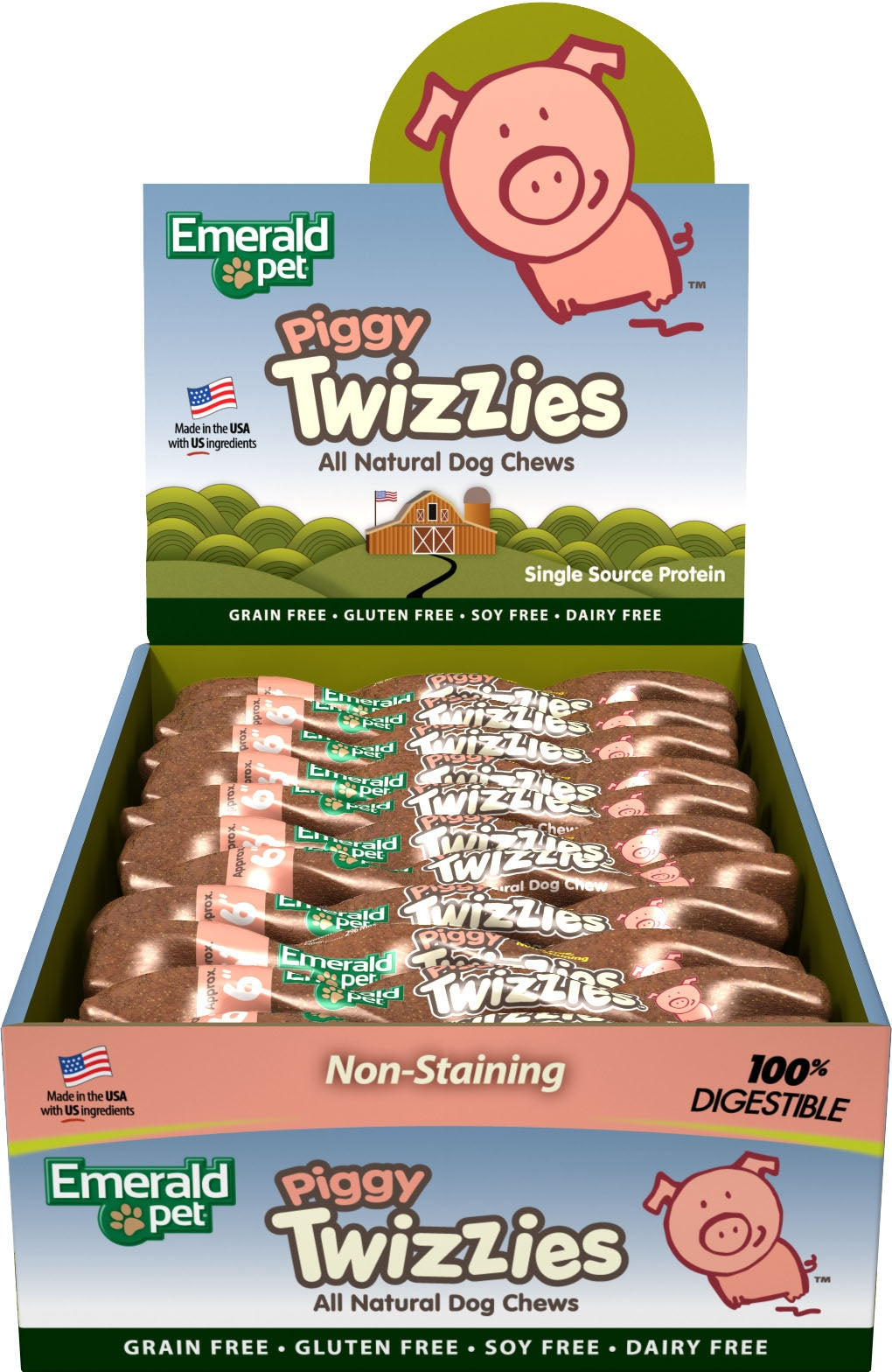 Smart N Tasty Piggy Twizzies Dog Chew
