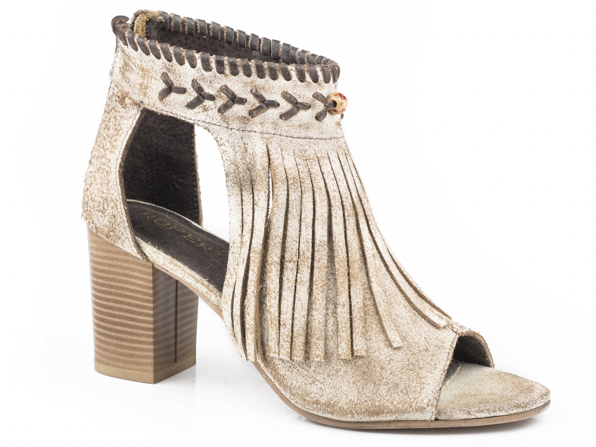 Roper Ladies Bettina Open Toe Mules with Fringe