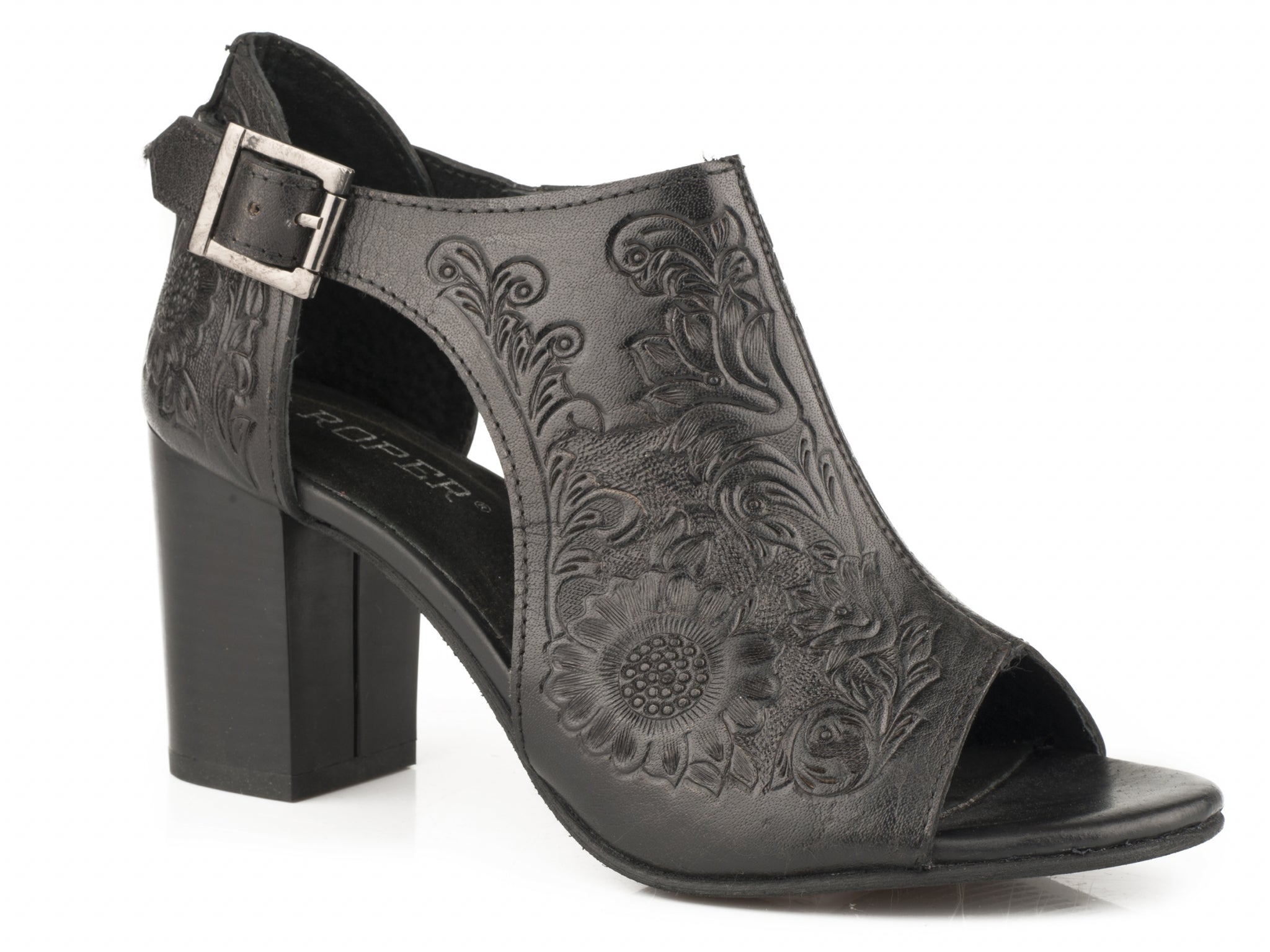 Roper Ladies Mika Open Toe Mules with Closed Back