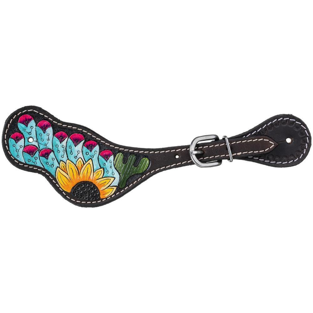Tough1 Sunflower and Blue Cactus Spur Straps