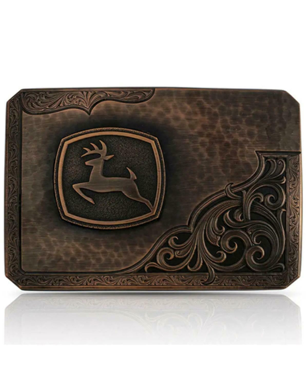 Montana Silversmiths John Deere Leaping Buck Belt Buckle