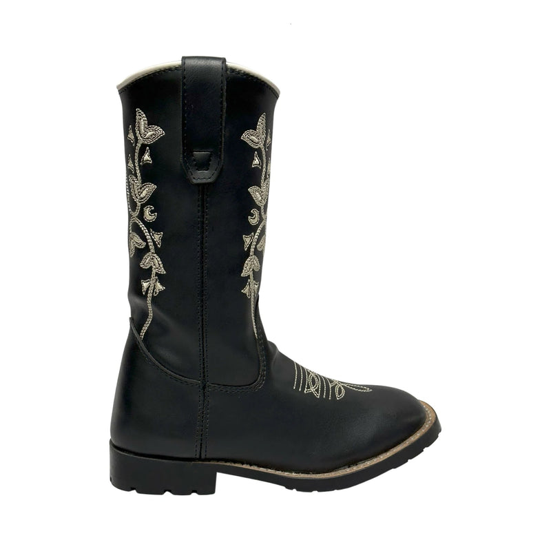 TuffRider Toddler Black Floral Western Boots