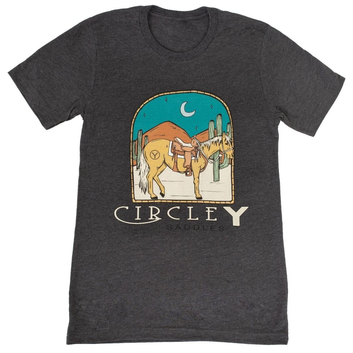 Circle Y Hitching Post Tee Shirt X-Large Gray