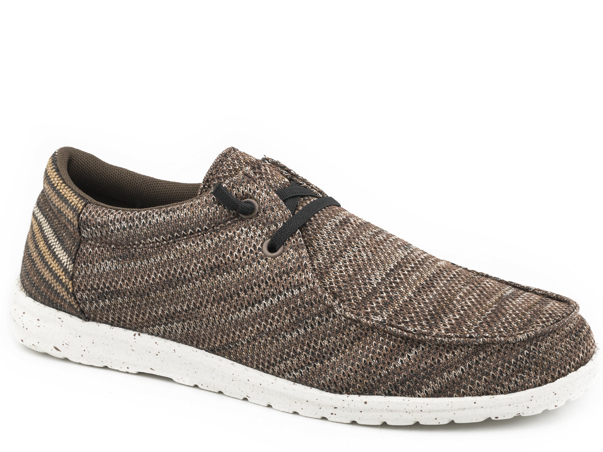Roper Kids Brown Upper With Multi Striped Heel Chukkas