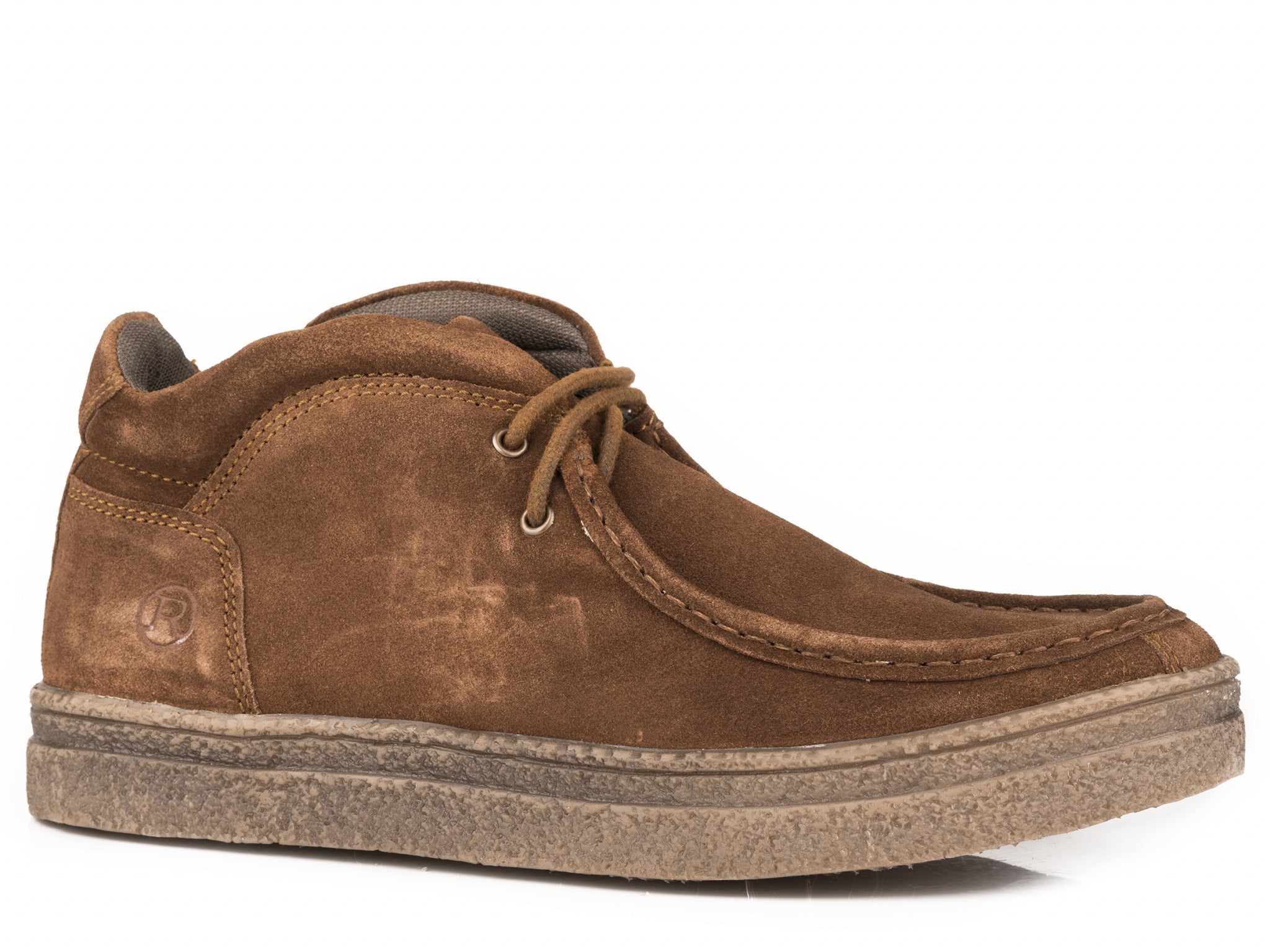 Roper Mens Brown Suede Leather Chukka Boots