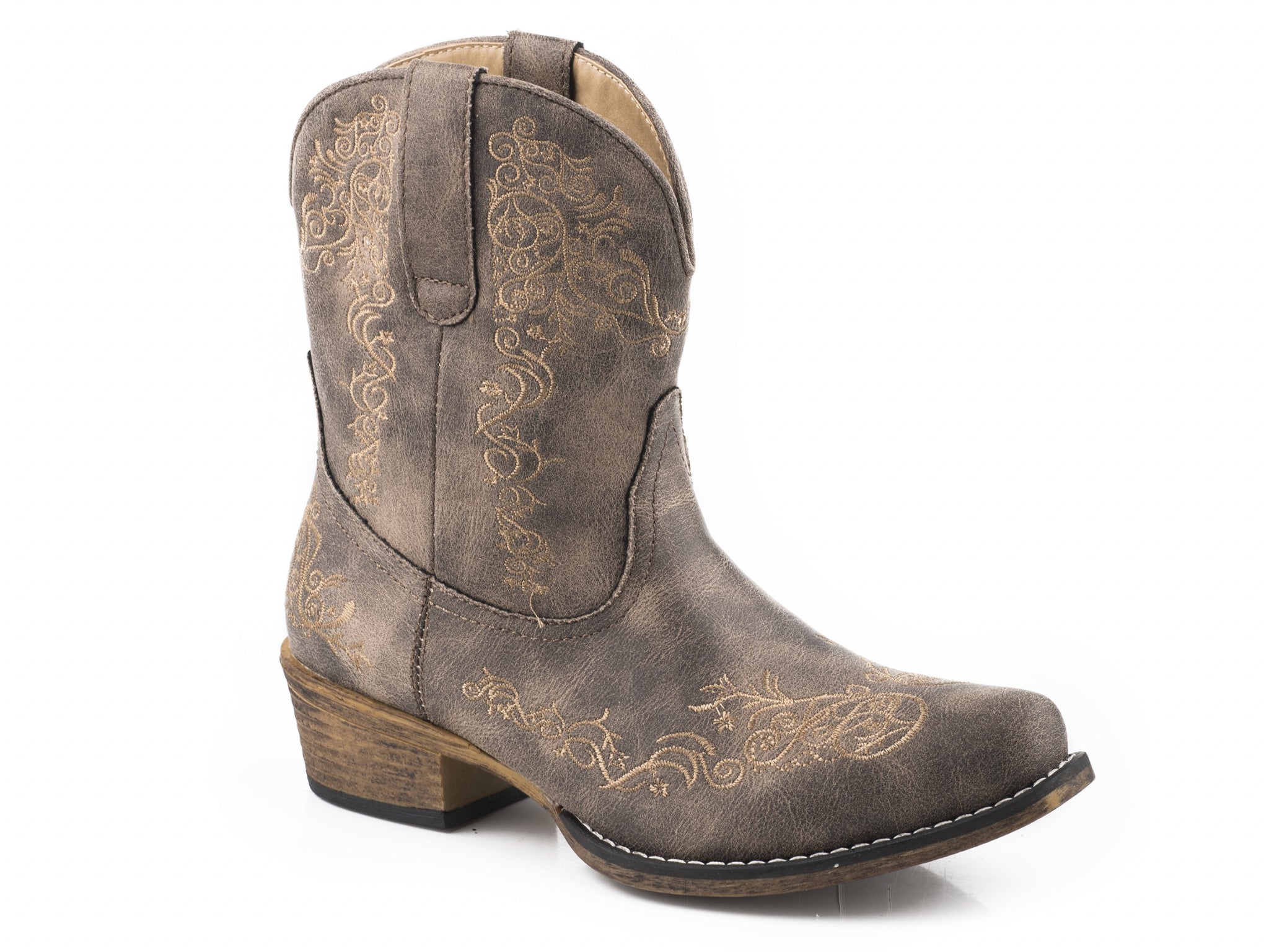 Roper Ladies Riley Scroll Embroidery Shorty Boots