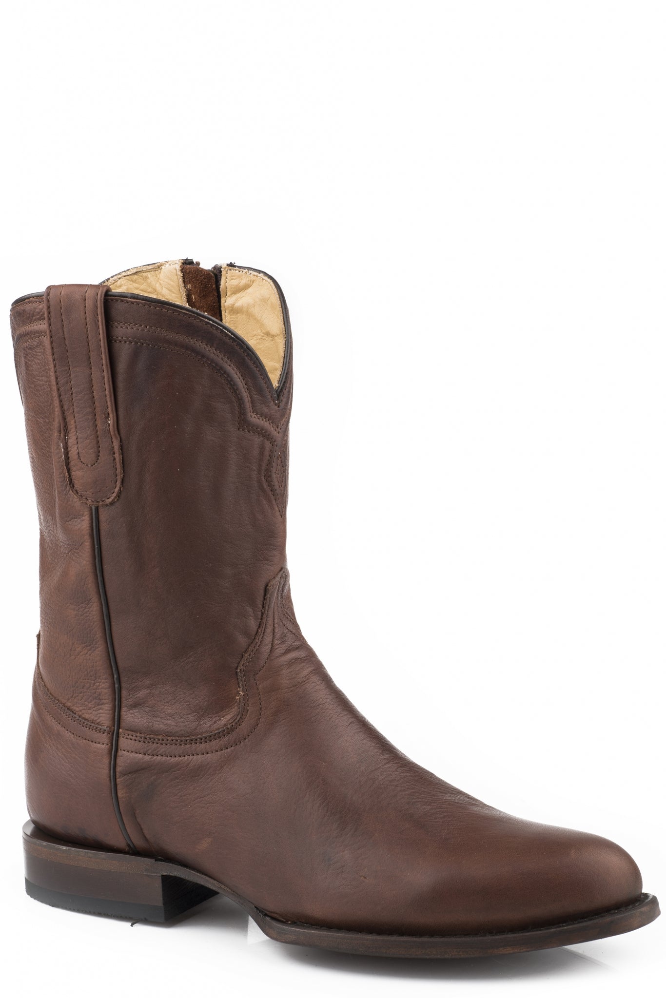 Stetson Mens Rancher Zip Wide R Toe Boots