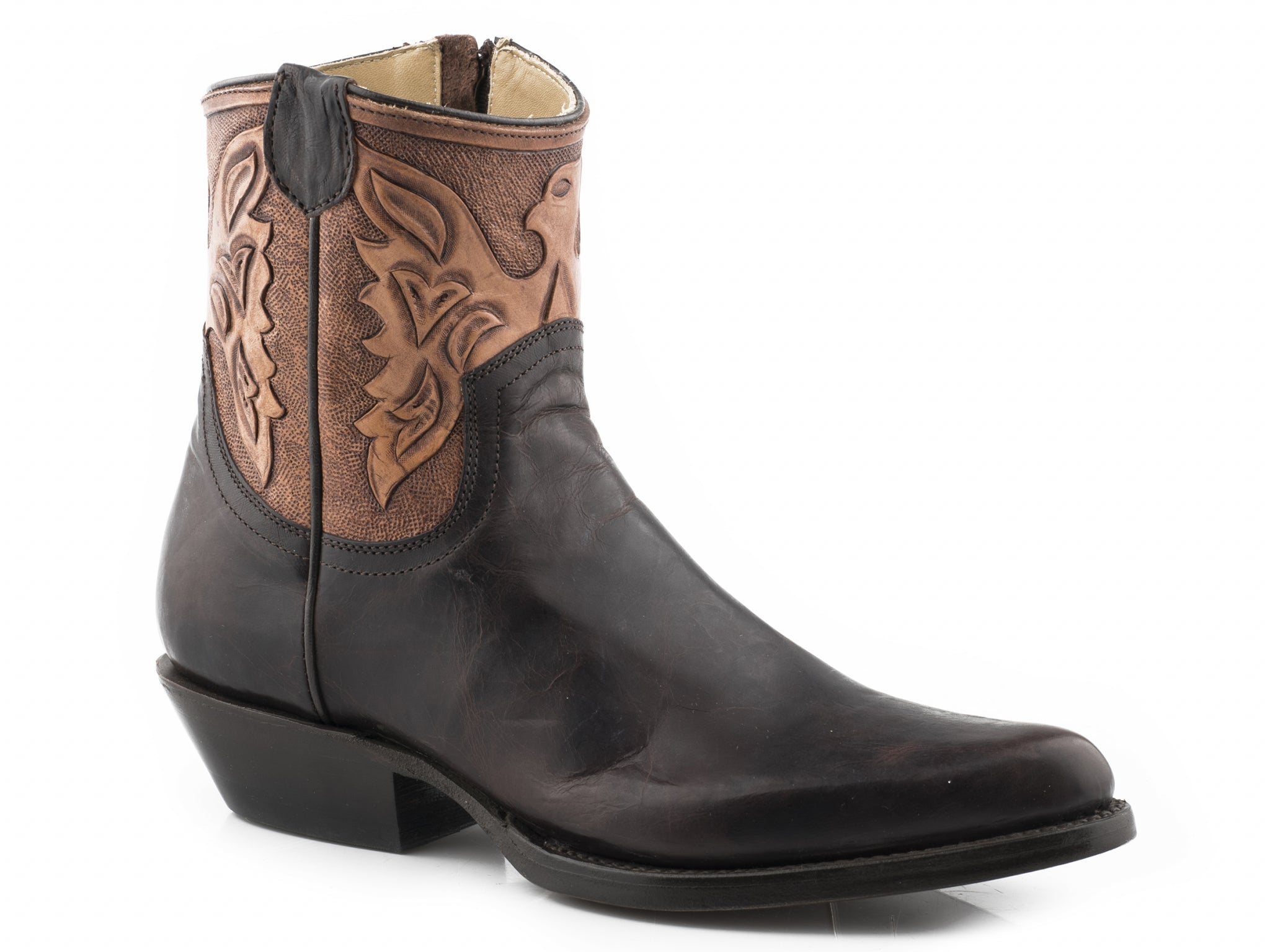 Stetson Ladies Tucson Snip Toe Leather Sole Boots