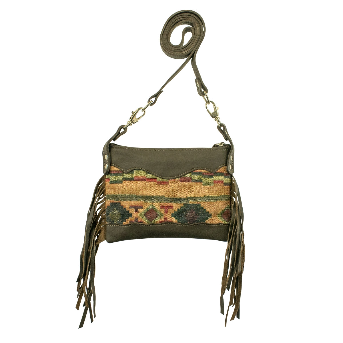 American West Santa Fe Woven Tapestry Trail Rider Crossbody/Hip Bag