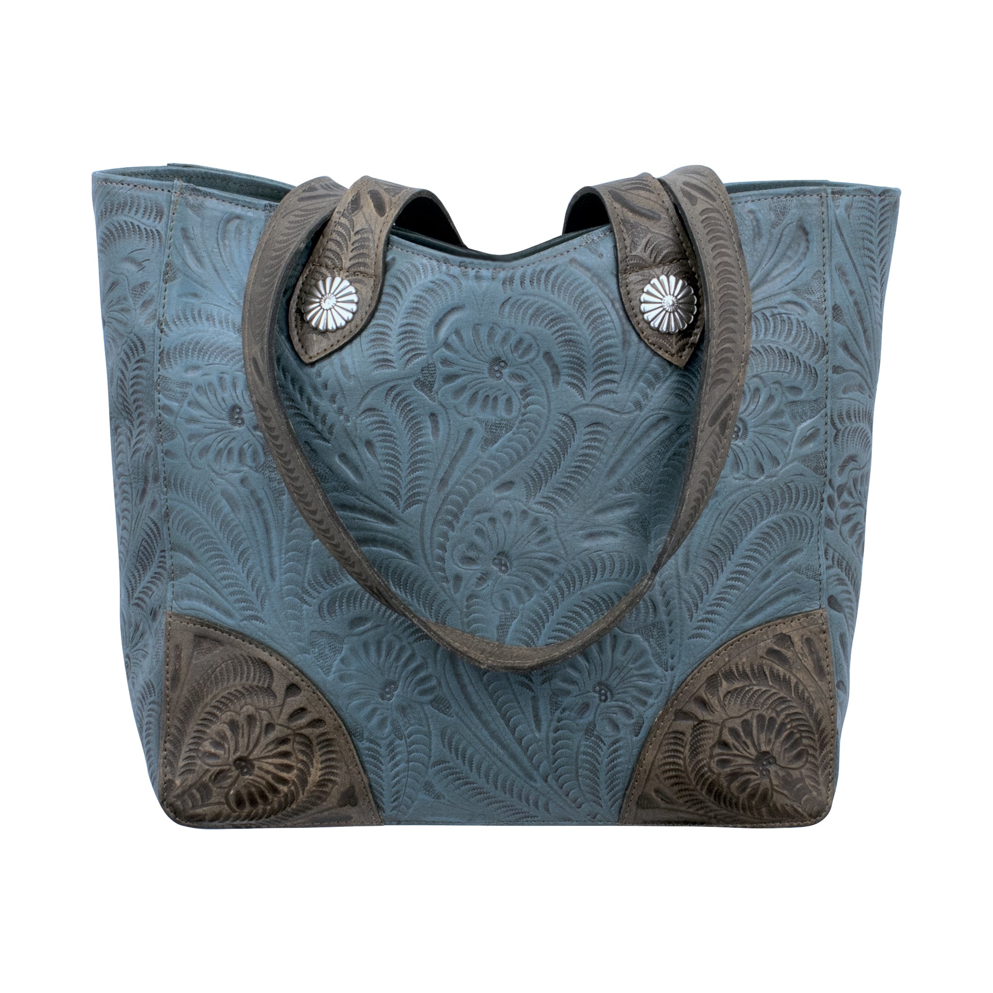 American West Annie's Secret Collection Large Zip Top Tote With Secret Compartment