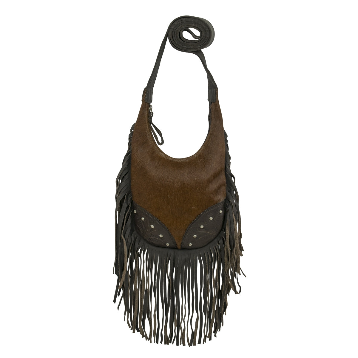 Amercian West Fringed Cowgirl Hobo Crossbody Bag