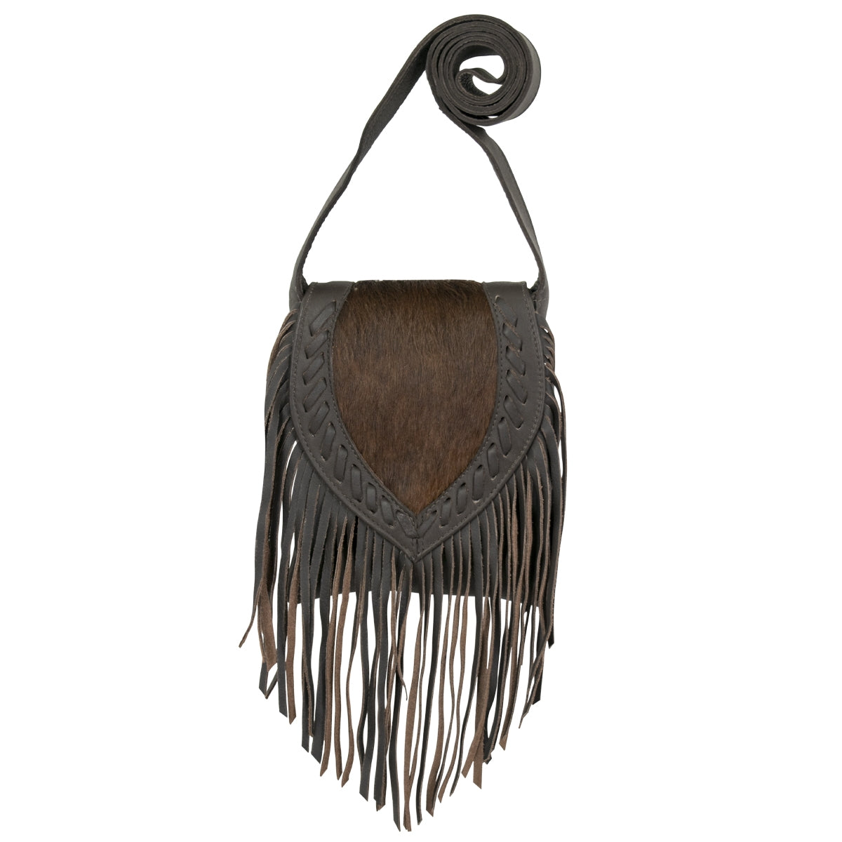 American West Fringed Cowgirl Flap Crossbody Bag