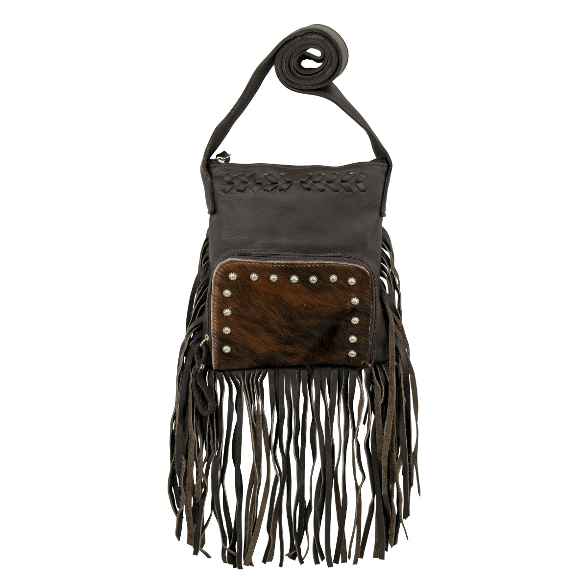 American West Fringed Cowgirl Crossbody with Front Compartment