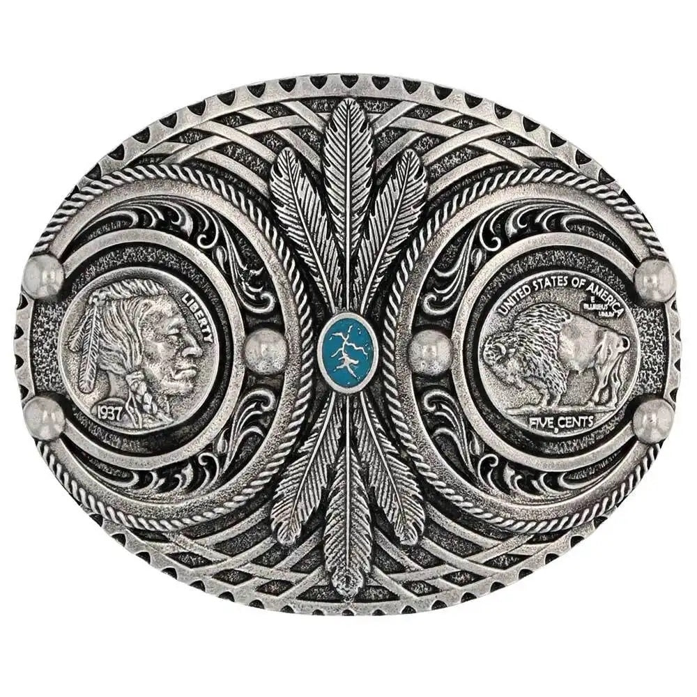 Montana Silversmiths Spirit of the Buffalo Nickel Attitude Buckle