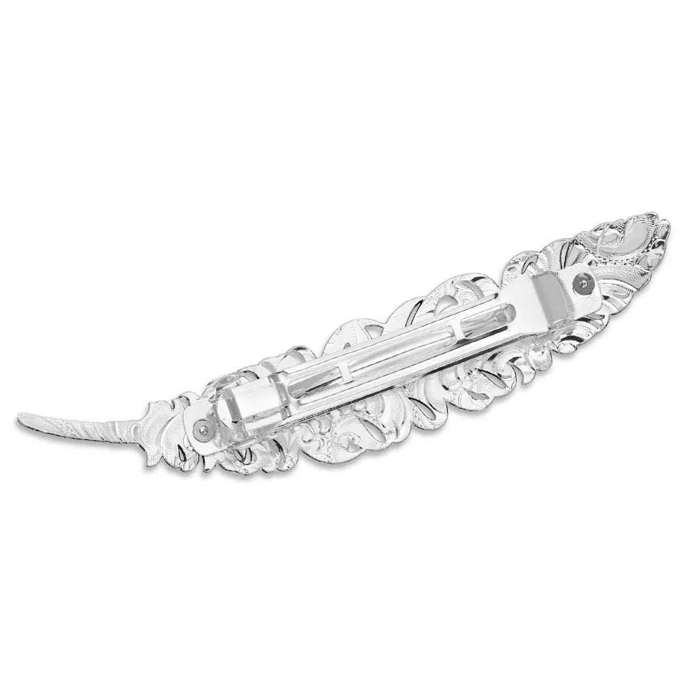 Montana Silversmiths Antiqued Montana Feather Barrette